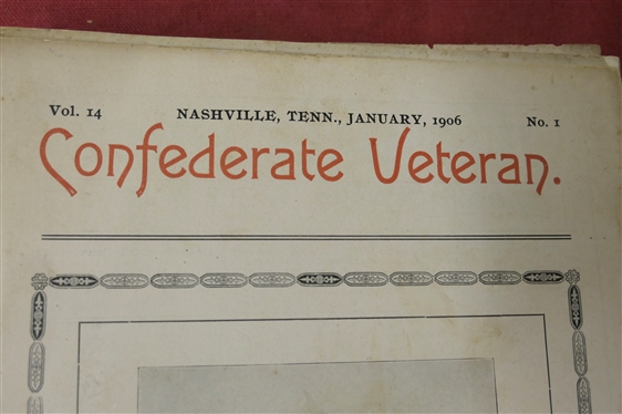 The Confederate Veteran Magazine - 1906 Full Year of Issues