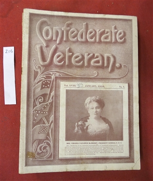 The Confederate Veteran Magazine - 1910 Full Year of Issues