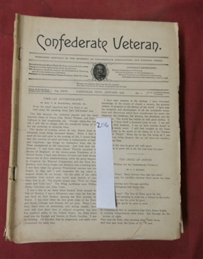 The Confederate Veteran Magazine - 1918 Full Year of Issues