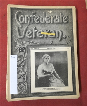 The Confederate Veteran Magazine - 1930 Full Year if Issues