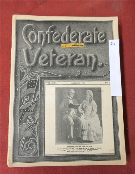 The Confederate Veteran Magazine - 1923 Full Year of Issues
