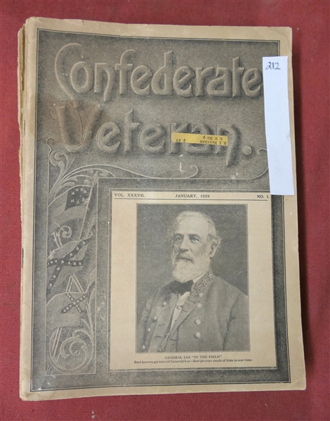 The Confederate Veteran Magazine - 1929 Full Year of Issues