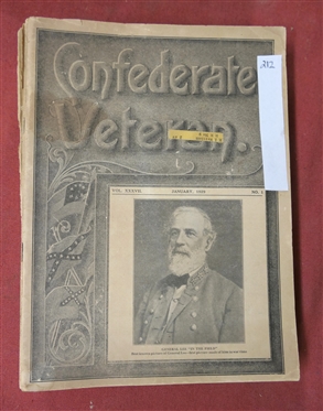 The Confederate Veteran Magazine - 1929 Full Year of Issues