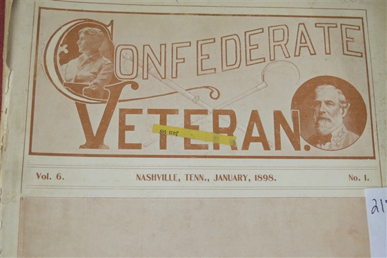 The Confederate Veteran Magazine - 1898 Full Year of Issues