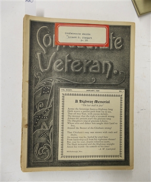 The Confederate Veteran Magazine - 1926 Full Year of Issues