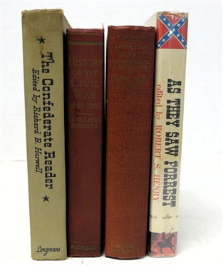 4 Hardcover Civil War Books - As They Saw Forrest Edited By Robert S. Henry -Limited Edition Author Signed First Edition  History of the Civil War - 1861-1865 by James Ford Rhodes - Latest...