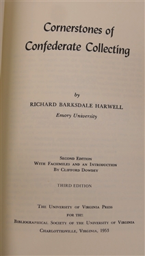 3 Books - Cornerstones of Confederate Collecting by Richard Barksdale Harwell - Limited Edition Number 300 / 500, Three Stories in One by Major J. Ogden Murray, and Confederate Gold by Anne &...