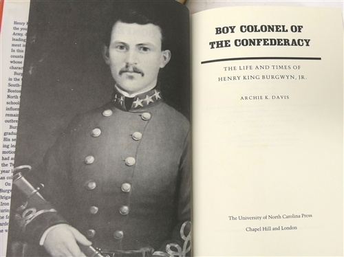 A Confederate Girls Diary by Sarah Morgan Dawson - 1913 First Edition Hardcover and Boy Colonel of the Confederacy - The Life and Times of Henry King Burgwyn, JR. -By Archie K. Davis - Hardcover...