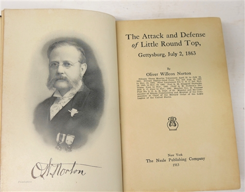 The Attack and Defense of Little Round Top - Gettysburg, July 2, 1863 by Oliver Wilcox Norton - The Neale Publishing Company 1913 - Hardcover First Edition 