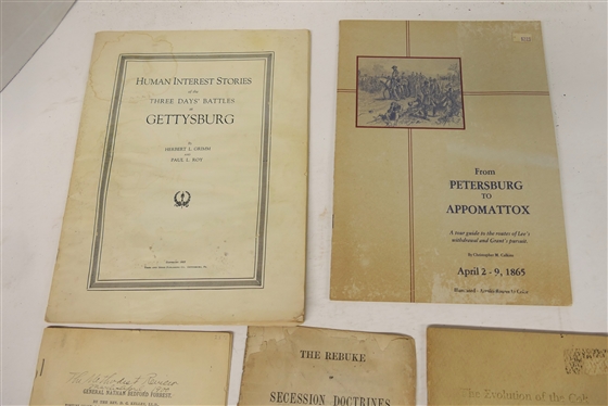 Group of Paperbound Booklets - The Evolution of the Colt - Firearms from the Robert Q. Sutherland Collection by R.L. Wilson - 1967, The Rebuke of Secession Doctrines by Southern Statesmen 1863,...