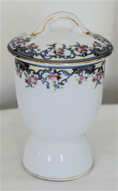 Noritake Egg Coddler with Lids and Hand Painted Porcelain Chocolate Pot with Lid Beautiful Florals with Gold Accents - Chocolate Pot Measures 9 Tall 