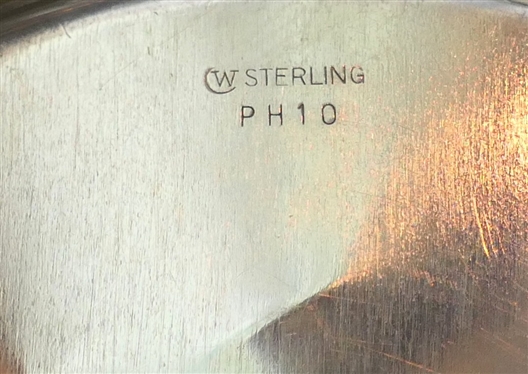 7 W Sterling Silver Bread Plates - Marked P10 - Each Plate Measures 6 Across