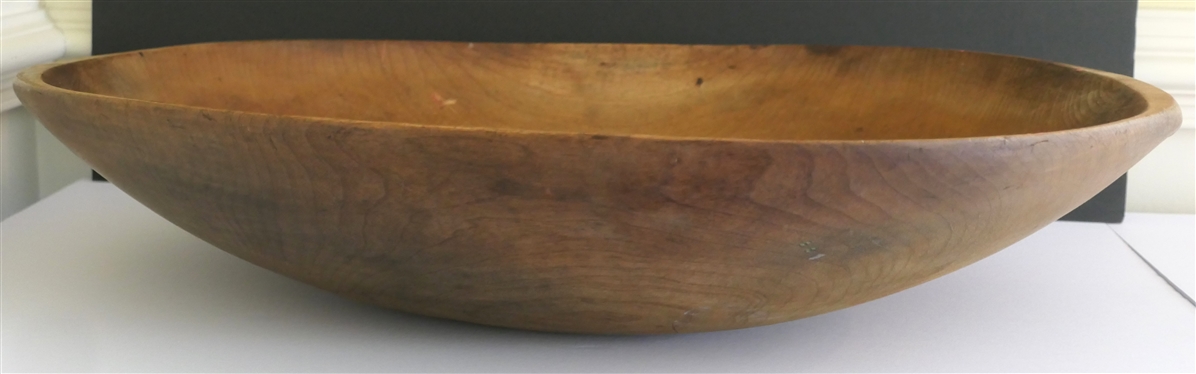 Outstanding Halifax County Virgina Plantation Dough Tray - Large Dough Tray Hewn From 1 Log - Measures 25 by 19