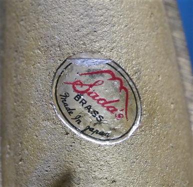 Pair of Brass 3 Light Candle Sconces - Original Labels Sada''s Brass - Made in Japan - Each Measures 10 Long 10 Across