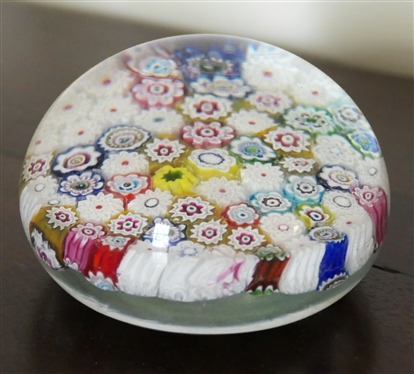 Millefiori Art Glass Paperweight - Measure 2 tall 3 across