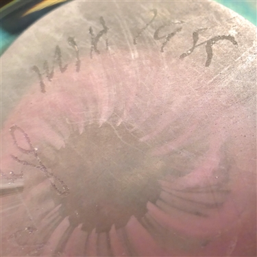 The Glass Eye - Signed Paperweight - Clear Iridized  - Measures 2 3/4