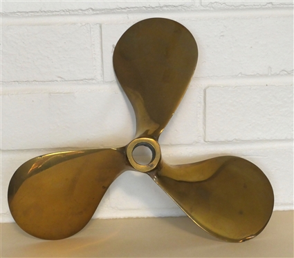 Michigan Solid Brass Propellor - ESG1 -Marked  Number 11 11 and FM7 - 9 - Propellor Measures 10 Across