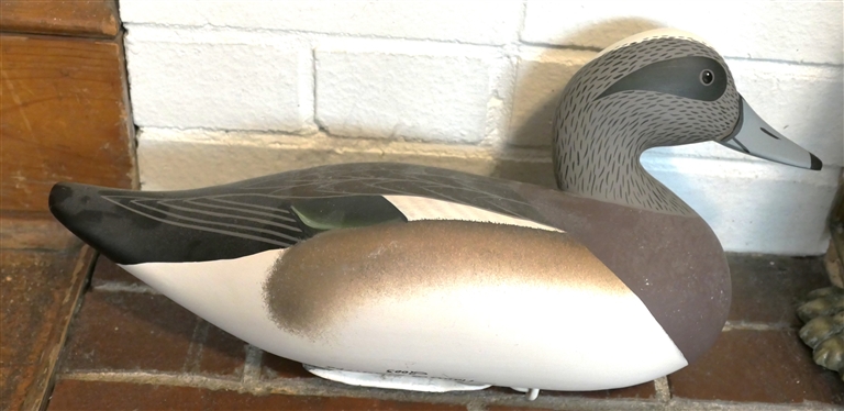 Virginia Ducks Unlimited Duck Decoy by Gilmore B. Wagoner - Haure de Grace, MD - 2003 - Hand Carved and Painted - Measures 14 1/2 Beak to Tail 