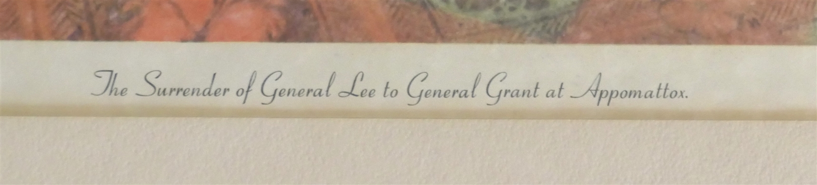The Surrender of General Lee to General Grant at Appomattox Framed and Matted Print - Frame Measures 24 1/2 By 20