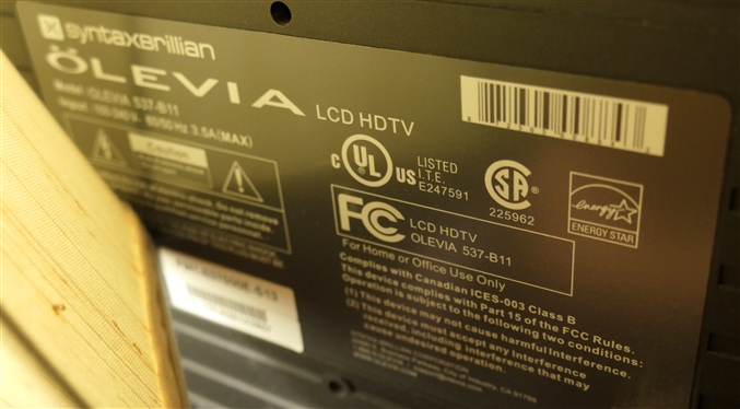 OLEVIA 37 HD Television 