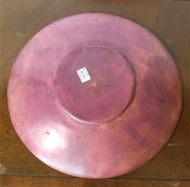 Hand Made African Art Pottery Bowl with Fish and Leaves - Made in Kenya - Bowl Measures 10 Across