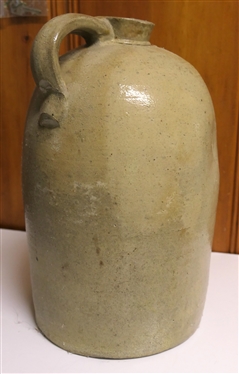 2 Gallon Stone Jug with Blue 2 - Measures 12 Tall - 2 Chips on Underside of Spout 