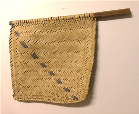 Handmade Rivercane Hand Fan Kitchen Fan Handle Measures 13 1/2 Fan Measures 10 by 9 