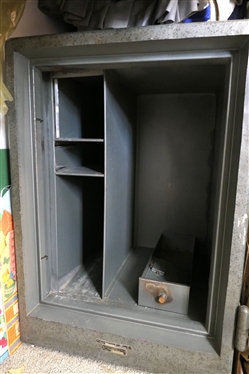 Herring Hall Marvin Safe CO. Hamilton, Ohio Combination Safe - Fire Classification C - Interior with Divided Compartments - With Combination - Safe Measures 28 tall 18 by 20