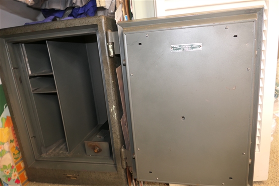 Herring Hall Marvin Safe CO. Hamilton, Ohio Combination Safe - Fire Classification C - Interior with Divided Compartments - With Combination - Safe Measures 28 tall 18 by 20