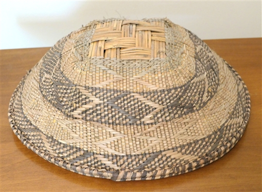 African Tonga Tribal Basket - Hand Woven - Measures 12 Across 3 1/2 Deep 