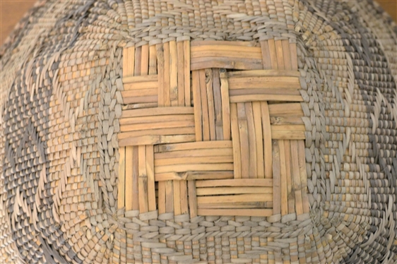 African Tonga Tribal Basket - Hand Woven - Measures 12 Across 3 1/2 Deep 