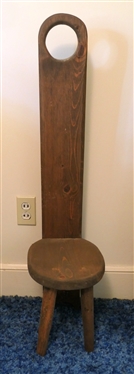Pine Tote Chair -High Back with Handle Measures 39 1/2 Tall 