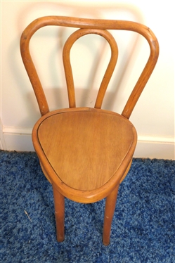 Bent Wood Chair with Triangular Seat - Measures 18 To Seat