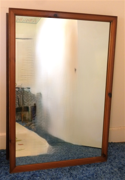 Knotty Pine Framed Mirror - Frame Measures 45" by 30 3/4" 