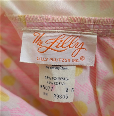 The Lilly Lilly Pulitzer INC. Vintage Maxi Halter Dress - Pink with White and Yellow Daisies - Size 6 - All Original Tags 