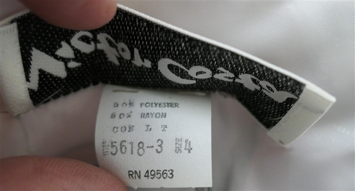 Victor Costa Vintage Strapless Dress - Light Gray with Pink Bow Across Chest - Vintage Size 4
