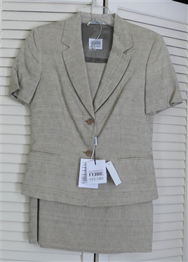 Gianfranco Ferre Studio Skirt Suit - Cappuccino Color - Size 40 - Brand New Never Worn with Original Hang Tags - Made in Italy - Original Retail $575 - 59% Rayon 