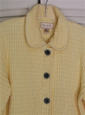 Mod-O-Doc Yellow Waffle Weave Cotton Button Down Jacket and Yellow T -Shirt - Shirt Size 1 Jacket Size 2