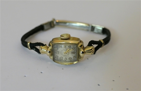 Lady Elgin 14kt Yellow Gold Ladies Wrist Watch - Case Marked 14kt L&K 