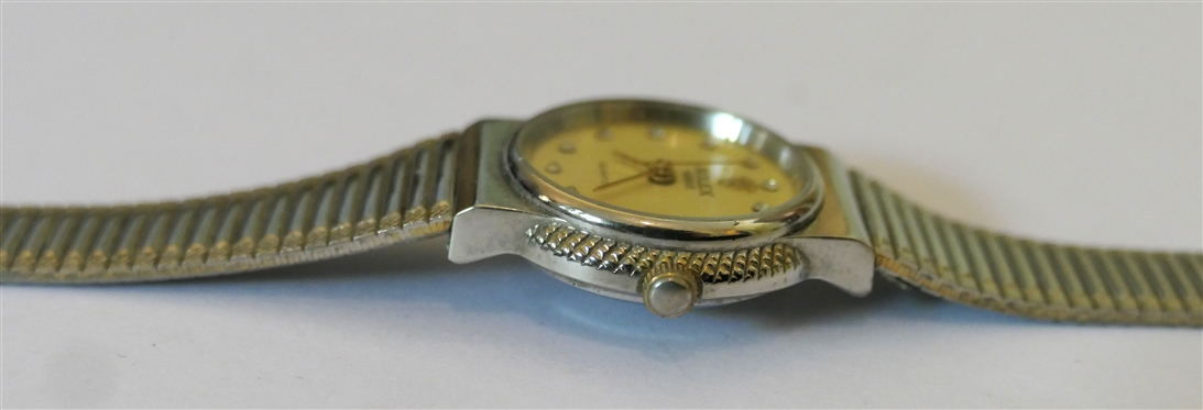 Rolex of Geneva Swiss Made Quartz Rolex Ladies Wrist Watch - Swiss Quartz Number 17  85030051 97 - Stainless Steel Rolex Band - Diamond Number Markers on Dial - Measures 1 Across Dial 