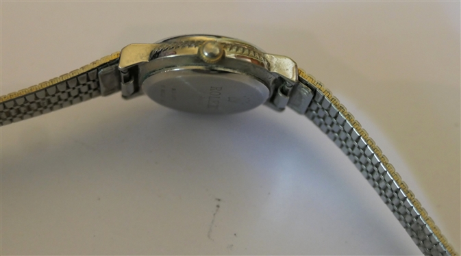 Rolex of Geneva Swiss Made Quartz Rolex Ladies Wrist Watch - Swiss Quartz Number 17  85030051 97 - Stainless Steel Rolex Band - Diamond Number Markers on Dial - Measures 1 Across Dial 