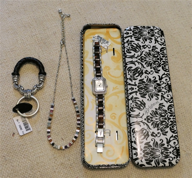 Brighton "Encino" Bracelet Watch - New in Original Box, Brighton Leather Key Fob, and Brighton Beaded Necklace