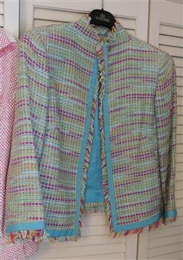 2 Doncaster Tweed Blazer Jackets and Pink Doncaster Skirt - Pink Jacket and Skirt Size 4 Blue Size 6 