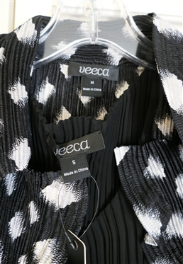 Veeca - Black Dress and Black and White Blouse / Jacket - Both New with Tags - Dress Size Small Jacket Size Medium 