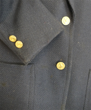 Alan Zimm Custom Tailor - Navy Blue Blazer with Horse Buttons  and Endres Ultrasuede Skirt - Size - 8 - Jacket Size Unknown 
