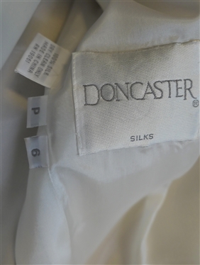 Doncaster Silks Off-white Silk Skirt Suit - Jacket Size 6P and Skirt Size 6 and Canvasbacks Vintage Blazer - Size Small 