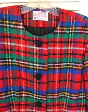 2 Pendleton Wool Blazers - Red Young Pendleton Size 5-6 and Plaid Petit Pendleton Size 6