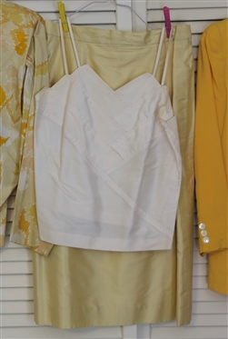 Talbot Petits Yellow Silk Blazer - Size 6 and Ricky 202 River City Skirt, Blouse, and Silk Tank Set - Tank by Khanitha - Thai Silk - Size 36 