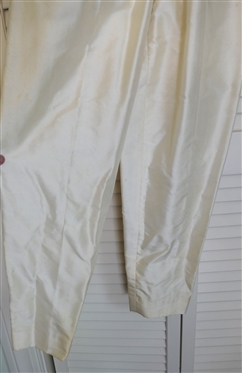Khanitha Thai Silk Jumpsuit with Matching Silk Tie / Wrap - Made in Thailand - Size 38 