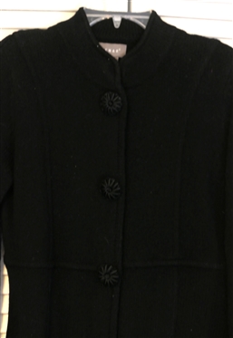 Tessuto Black Column Dress - Size 8 and Kenar Sweater Coat - Seize Medium - 100% W00l
